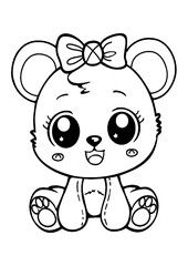 Naklejka premium coloring book with cartoon character