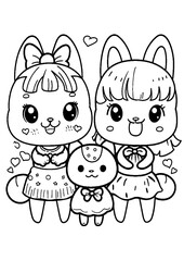 coloring book with cartoon character