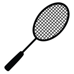 badminton racket isolated on white