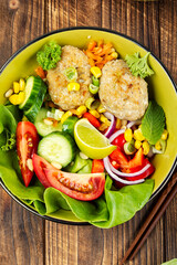 Fish cakes. Fish patties.