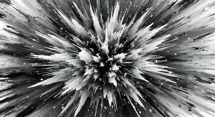 Obraz premium Monochrome Eruption Abstract With High Contrast And Dynamic Energy
