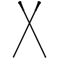 black microphone isolated on white