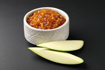 Raw mango jam, made of raw mango and jaggery