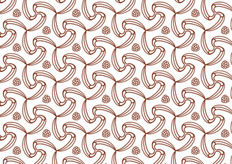 Retro Brown White Swirling Seamless Pattern