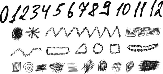 The numbers and figures are hand drawn