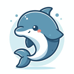 cute dolphin vector image