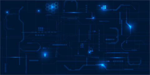 Abstract technology background. Futuristic digital space technology concept.	