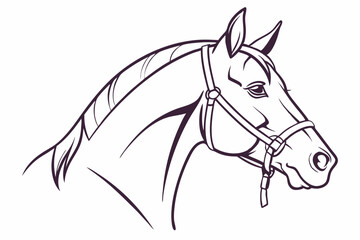 Minimal Mane: Horse Head Silhouette
