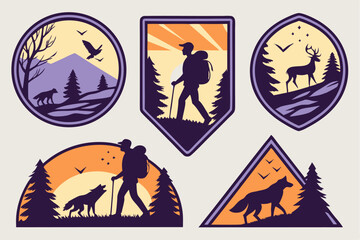 Into the Wild: Outdoor Silhouettes & Animal Badge Pack