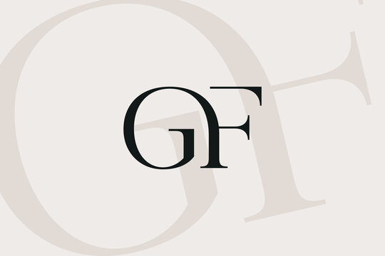 GF or FG letter logo icon design. Classic style luxury initials monogram.