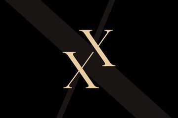 XX letter logo icon design. Classic style luxury initials monogram.