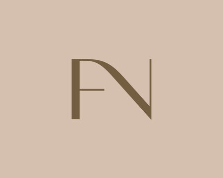 FN letter logo icon design. Classic style luxury initials monogram.