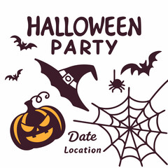  Halloween party flyer design & vector art svg 
