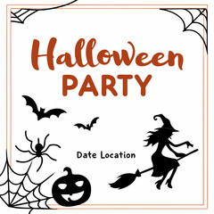  Halloween party flyer design & vector art svg 
