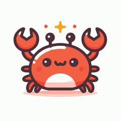 cute crab image vector