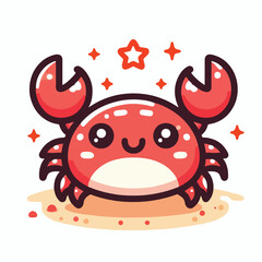 cute crab image vector