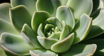 Obraz premium Echeveria Elegans Rosette Reveals Nature's Delicate Symmetry And Harmony