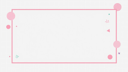 Minimalist pink geometric frame background design