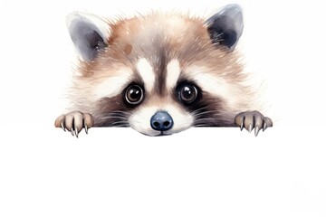 Obraz premium Baby racoon look happy raccoon animal mammal.