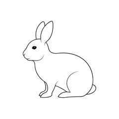 Obraz premium Swamp Rabbit on White Background Wetland Animal Illustration