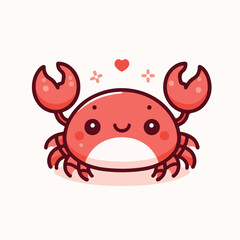 cute crab image vector