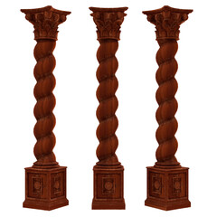 Antique wooden pillar © yogi