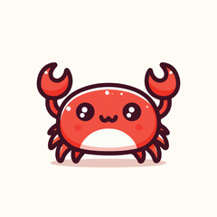 cute crab image vector