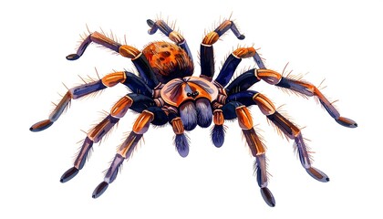 Orangeblue Tarantula with detailed illustration.