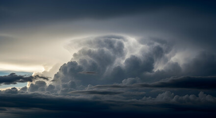Dramatic Cloud Formation Before the Storm With Impending Rain and Darkness