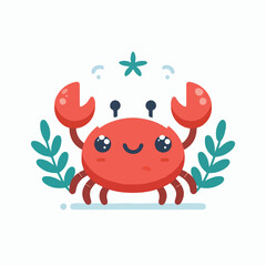 cute crab image vector