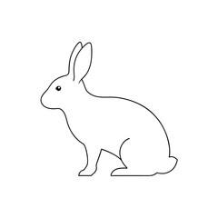 Obraz premium Tibetan Hare on White Background Wild Rabbit Illustration