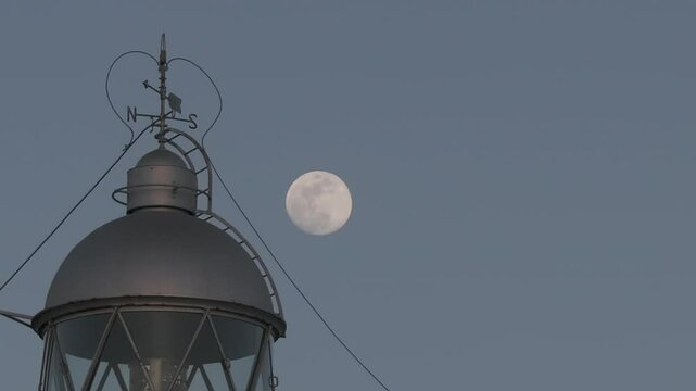 Faro de Favaritx al atardecer en Menorca, Islas Baleares