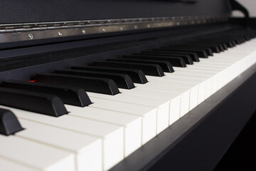piano keys closeup