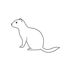 Uinta Ground Squirrel on White Background: Small Rodent