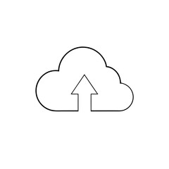 Upload Icon on White Background: File Transfer Symbol