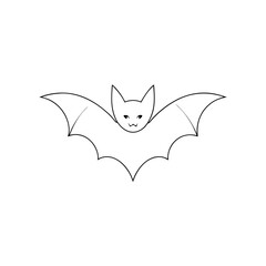 Obraz premium Common Vampire Bat on White Background: Flying Mammal Illustration