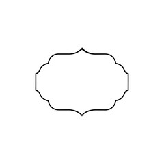 Fototapeta premium Vintage Label Design on White Background: Retro Style Illustration