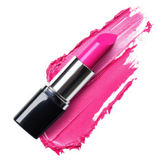 Isolated Lipstick with Pink Swatch