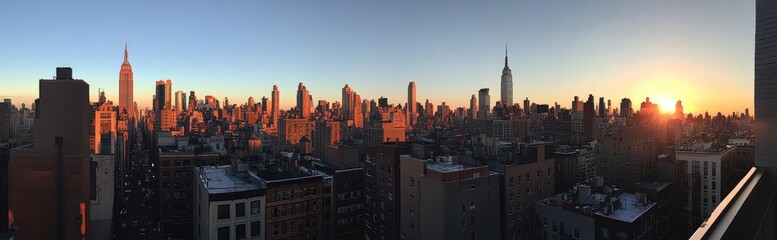 New York City Skyline at Sunrise