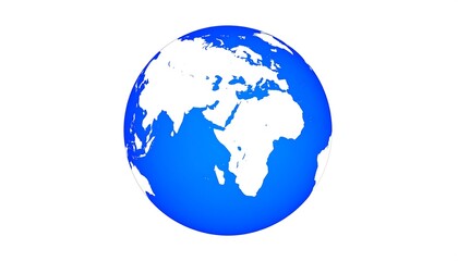 Naklejka premium Blue Earth Globe Illustration.