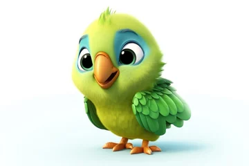 Gordijnen Parrot bird cartoon animal. © Rawpixel.com