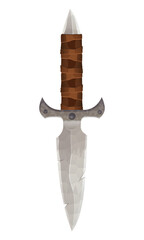 detailed vector illustration showing of fantasy and ancient weapons knife isolated on white background