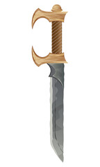 detailed vector illustration showing of fantasy and ancient weapons sword isolated on white background