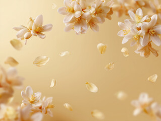 Obraz premium Elegant Floating Flowers A Serene Display of Blooming Beauty