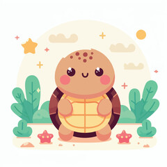 cute turtle image vector