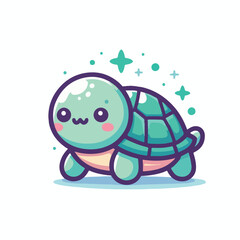 cute turtle image vector