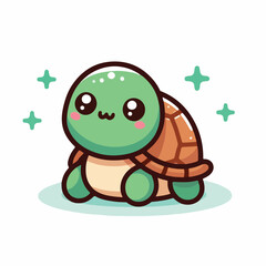 cute turtle image vector