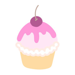 Adorable birthday cake and cupcake PNGs in pastel hues. Sweet dessert clipart for parties, treats, and celebration designs with a fun and tasty vibe.