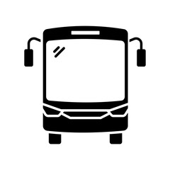 Bus black icon. for mobile concept and web design. vector illustration