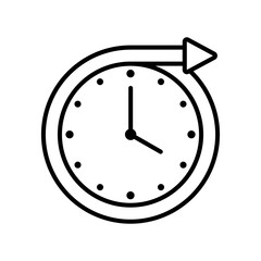 Long term  line icon. clock sign. vector illustration